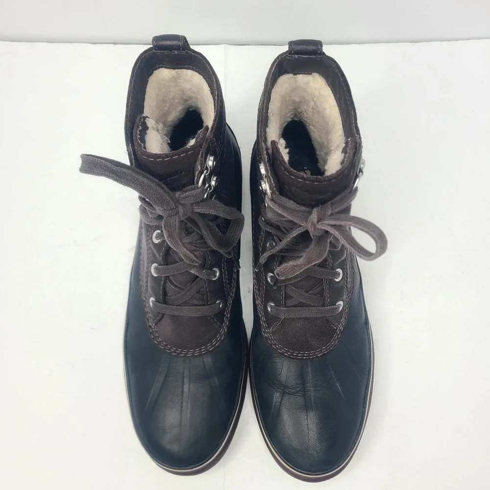 Sorel Mens Caribou Waterproof Boots Size 11.5 Brown Lace Up Winter Snow Lined